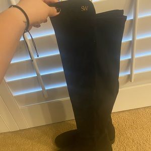 Stuart Weitzman City suede and neoprene over-the-knee boots size 7.5!